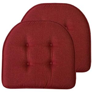 Sweet Home Collection Chair Cushion Memory Foam Pads Tufted Slip Non Skid Rubber Back U-Shaped 17" x 16" Seat Cover, 2 Count (Pack of 1), Wine Burgundy Sweet Home Collection Chair Cushion Memory Foam Pads Tufted Slip Non Skid Rubber Back U-Shaped 17" x 16" Seat Cover, 2 Count (Pack of 1), Wine Burgundy