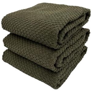 Serafina Home Olive Green Kitchen Hand Dish Towels: Oversized 28" x 18",100% Cotton Cloth Soft Cleaning Drying Absorbent Ribbed Design, Set of 3 Multipurpose for Everyday Use (Olive Textured) Serafina Home Olive Green Kitchen Hand Dish Towels: Oversized 28" x 18",100% Cotton Cloth Soft Cleaning Drying Absorbent Ribbed Design, Set of 3 Multipurpose for Everyday Use (Olive Textured)