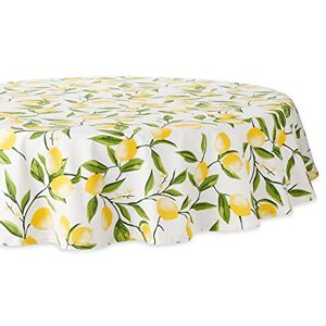 DII Lemon Cotton Round Tablecloth - For Fall & Events DII Lemon Cotton Round Tablecloth - For Fall & Events