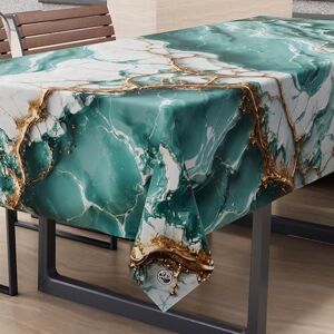 PETTI Artigiani Italiani Rectangular Anti-Stain Tablecloth Elegant Kitchen Table Cover Marble Effect Blue X12 Seater (140 x 240 cm) 100% Made in Italy PETTI Artigiani Italiani Rectangular Anti-Stain Tablecloth Elegant Kitchen Table Cover Marble Effect Blue X12 Seater (140 x 240 cm) 100% Made in Italy