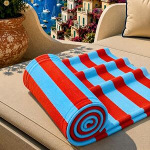 PETTI Artigiani Italiani Microfibre Beach Towel, Beach or Pool Towel, Beach Towel, Large 90 x 180 cm, Blue Red Stripes PETTI Artigiani Italiani Microfibre Beach Towel, Beach or Pool Towel, Beach Towel, Large 90 x 180 cm, Blue Red Stripes