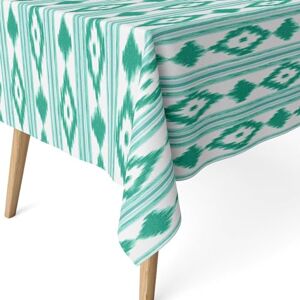 ECOMMERC3 Stain Resistant Tablecloth for Rectangular Table Size 200 x 140 cm Stain Resistant Extra Soft and Waterproof Tablecloth Turquoise ECOMMERC3 Stain Resistant Tablecloth for Rectangular Table Size 200 x 140 cm Stain Resistant Extra Soft and Waterproof Tablecloth Turquoise