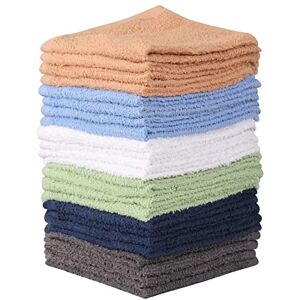 T & L Towel and Linen Mart Towel and Linen Mart 100% Cotton Wash Cloth Set Pack of 24, Flannel Face Cloths, Highly Absorbent and Soft Feel Fingertip Towels (Multi) T & L Towel and Linen Mart Towel and Linen Mart 100% Cotton Wash Cloth Set Pack of 24, Flannel Face Cloths, Highly Absorbent and Soft Feel Fingertip Towels (Multi)