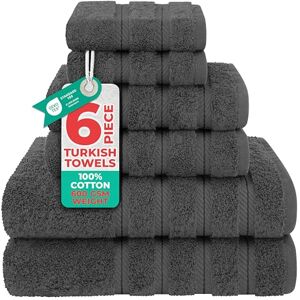 American Soft Linen Gray Luxury 6 Piece Towel Set - Towel Set American Soft Linen Gray Luxury 6 Piece Towel Set - Towel Set