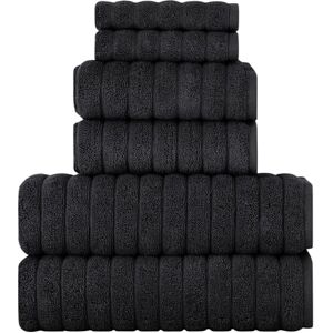 BERIBO Turkish Cotton Towel Set 6 Pieces - Bath, Hand, Washcloths BERIBO Turkish Cotton Towel Set 6 Pieces - Bath, Hand, Washcloths
