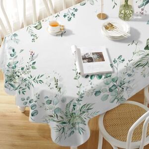 Yighty Leaf Floral Sage Green Oval Tablecloth, 54x72 Inch, Leaf Printed, Waterproof, Suitable for Indoor and Outdoor, Holiday Kitchen Restaurant and Party Yighty Leaf Floral Sage Green Oval Tablecloth, 54x72 Inch, Leaf Printed, Waterproof, Suitable for Indoor and Outdoor, Holiday Kitchen Restaurant and Party