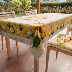 PETTI Artigiani Italiani Stain Resistant Square Tablecloth 140 x 140 cm Kitchen Table Cover Lemon Design X4 Seater (140 x 140 cm) 100% Made in Italy PETTI Artigiani Italiani Stain Resistant Square Tablecloth 140 x 140 cm Kitchen Table Cover Lemon Design X4 Seater (140 x 140 cm) 100% Made in Italy