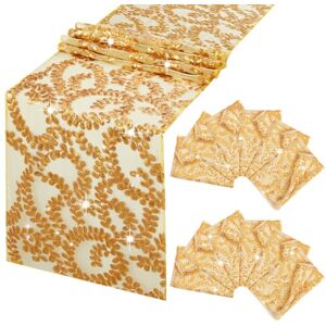 B-COOL Gold Table Runner 12Packs 12x72 Inch Flower Sequin Table Runners for Party Decorations Birthday Wedding Engagement Bridal Baby Shower Bachelorette Holiday Celebration B-COOL Gold Table Runner 12Packs 12x72 Inch Flower Sequin Table Runners for Party Decorations Birthday Wedding Engagement Bridal Baby Shower Bachelorette Holiday Celebration