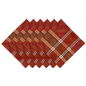 DII Thanksgiving Fall Table Décor Damask Cotton, Fabric, Wine Red Botanical, 20" x 20" (Set of 6) DII Thanksgiving Fall Table Décor Damask Cotton, Fabric, Wine Red Botanical, 20" x 20" (Set of 6)