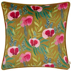 Wylder Nature House Of Bloom Poppy Polyester Filled Cushion, Saffron, 43 x 43 cm Wylder Nature House Of Bloom Poppy Polyester Filled Cushion, Saffron, 43 x 43 cm