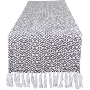 DII Mini Diamond Braided Table Runner, Cotton, Grey, 15 x 72 inches DII Mini Diamond Braided Table Runner, Cotton, Grey, 15 x 72 inches