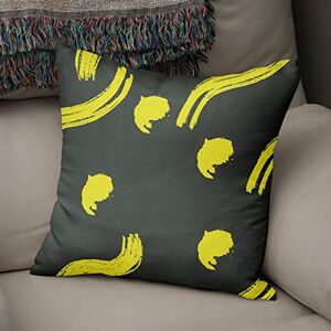 Bonamaison Decorative Cushion Cover, Polycotton, Yellow, Standard Bonamaison Decorative Cushion Cover, Polycotton, Yellow, Standard