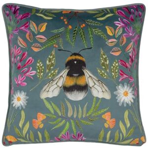 furn. Wylder Nature House Of Bloom Zinnia Bee Cushion Cover – Floral Botanical Bumblebee Design (Grey – 43 x 43cm) furn. Wylder Nature House Of Bloom Zinnia Bee Cushion Cover – Floral Botanical Bumblebee Design (Grey – 43 x 43cm)
