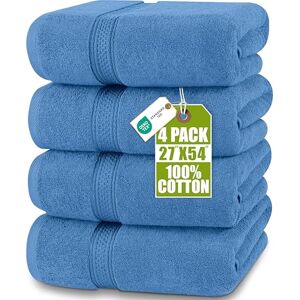Utopia Towels 4 Piece Bath Towels Set (69 x 137 CM) Premium 100% Ring Spun Cotton Quick Dry, Highly Absorbent, Soft Feel Towels, Perfect for Daily Use (Electric Blue) Utopia Towels 4 Piece Bath Towels Set (69 x 137 CM) Premium 100% Ring Spun Cotton Quick Dry, Highly Absorbent, Soft Feel Towels, Perfect for Daily Use (Electric Blue)
