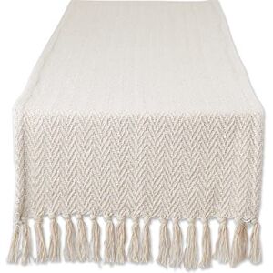 DII Woven Basic Tabletop Collection Chevron Table Runner, 15x72, Off-White DII Woven Basic Tabletop Collection Chevron Table Runner, 15x72, Off-White