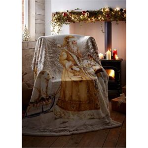 Kampala Hill Vintage Santa Christmas Xmas Festive Father Christmas Throw Sherpa Blanket Kampala Hill Vintage Santa Christmas Xmas Festive Father Christmas Throw Sherpa Blanket