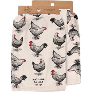 Primitives by Kathy Welcome to Our Coop Kitchen Towel Primitives by Kathy Welcome to Our Coop Kitchen Towel