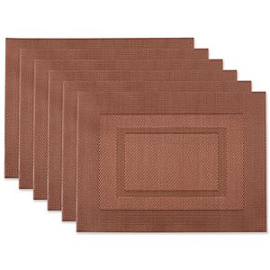DII PVC Tabletop Collection Woven Indoor/Outdoor, Placemat Set, 13x17.25, Cinnamon, 6 Piece DII PVC Tabletop Collection Woven Indoor/Outdoor, Placemat Set, 13x17.25, Cinnamon, 6 Piece