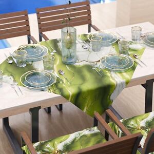 PETTI Artigiani Italiani - Modern Green Marble Effect Centerpiece Tablecloth - Tablecloth PETTI Artigiani Italiani - Modern Green Marble Effect Centerpiece Tablecloth - Tablecloth