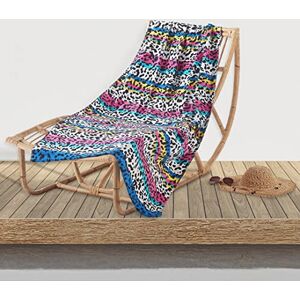 Jessica Simpson Rainbow Leopard Wild Side Pattern Extra Large Beach Towel Jessica Simpson Rainbow Leopard Wild Side Pattern Extra Large Beach Towel