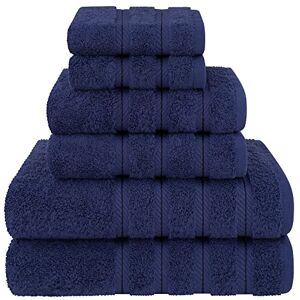American Soft Linen , 6 Piece Towel Set, 100% Turkish Cotton Towels for Bathroom Soft Absorbent 2 Bath Towels 2 Hand Towels 2 Washcloths, Navy Blue American Soft Linen , 6 Piece Towel Set, 100% Turkish Cotton Towels for Bathroom Soft Absorbent 2 Bath Towels 2 Hand Towels 2 Washcloths, Navy Blue