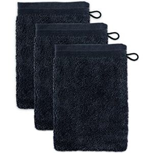 Möve 3er set Superwuschel wash glove 15 x 20 cm made of 100% cotton, dark grey Möve 3er set Superwuschel wash glove 15 x 20 cm made of 100% cotton, dark grey