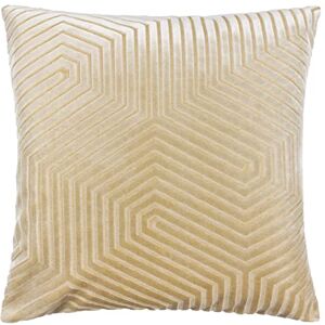 Paoletti Evoke Velvet Polyester Filled Cushion – Luxurious Chevron Pattern Decorative Square Pillow With Filling (Ivory 45x45cm) Paoletti Evoke Velvet Polyester Filled Cushion – Luxurious Chevron Pattern Decorative Square Pillow With Filling (Ivory 45x45cm)