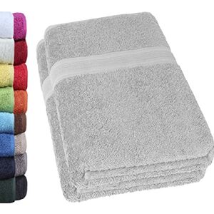 NatureMark Sauna Towel Premium Quality 80 x 200 cm 100% Cotton Silver Grey Pack of 2 NatureMark Sauna Towel Premium Quality 80 x 200 cm 100% Cotton Silver Grey Pack of 2