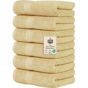 Utopia Towels Beige Thick Hand Towels 100% Combed Ring Spun Cotton, Extra Large, 600 GSM, Ultra Soft & Highly Absorbent, Hotel & Spa Quality (6-Pack, 16 x 28 inches) Utopia Towels Beige Thick Hand Towels 100% Combed Ring Spun Cotton, Extra Large, 600 GSM, Ultra Soft & Highly Absorbent, Hotel & Spa Quality (6-Pack, 16 x 28 inches)