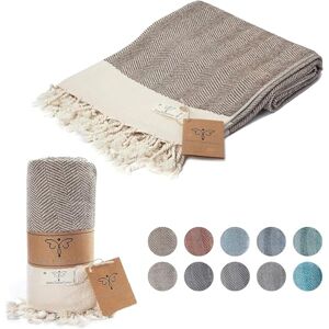 SMYRNA TURKISH COTTON Herringbone Series Throw Blanket 100% Cotton Large 127x152cm Wearable Cosy Blanket Made in Turkey Machine Washable Premium Luxury Bath Towel&Picnic Rug-Latte SMYRNA TURKISH COTTON Herringbone Series Throw Blanket 100% Cotton Large 127x152cm Wearable Cosy Blanket Made in Turkey Machine Washable Premium Luxury Bath Towel&Picnic Rug-Latte