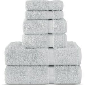 Chakir Turkish Linens Hotel & Spa Quality 100% Cotton Premium Turkish Towels Soft & Absorbent (Silver Gray, 6-Piece Towel Sets) Chakir Turkish Linens Hotel & Spa Quality 100% Cotton Premium Turkish Towels Soft & Absorbent (Silver Gray, 6-Piece Towel Sets)