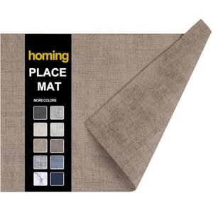 Homing Faux Leather Heat Resistant Placemats Set of 6 – Waterproof Wipeable Dining PU Place Mats for Indoor & Outdoor, Easy to Clean Camel Homing Faux Leather Heat Resistant Placemats Set of 6 – Waterproof Wipeable Dining PU Place Mats for Indoor & Outdoor, Easy to Clean Camel