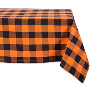 DII Buffalo Check Collection Classic Farmhouse Tablecloth Cotton Orange and Black Tablecloth, 52 x 52 cm DII Buffalo Check Collection Classic Farmhouse Tablecloth Cotton Orange and Black Tablecloth, 52 x 52 cm