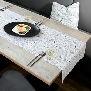 AlexandreHouse White Cotton Table Runner - Rectangular 40x140cm AlexandreHouse White Cotton Table Runner - Rectangular 40x140cm