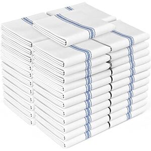 Zeppoli Tea Towel Set 45 Pack White Kitchen Dish Towels 100% Natural Cotton, Soft and Absorbent Flour Sack Bar Cloth for Catering Zeppoli Tea Towel Set 45 Pack White Kitchen Dish Towels 100% Natural Cotton, Soft and Absorbent Flour Sack Bar Cloth for Catering