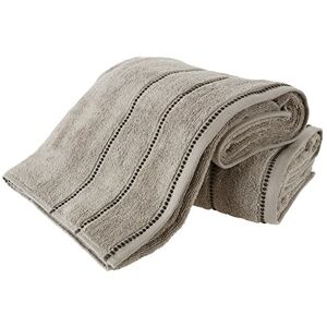 Lavish Home Luxury Cotton Towel Set- 2 Piece Bath Sheet Set Made From 100% Zero Twist Cotton- Quick Dry, Soft and Absorbent (Taupe/Black) Lavish Home Luxury Cotton Towel Set- 2 Piece Bath Sheet Set Made From 100% Zero Twist Cotton- Quick Dry, Soft and Absorbent (Taupe/Black)