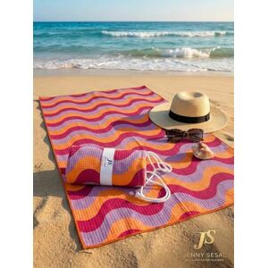 Jenny Sesal Elegant Wave Beach Towel Maxi Size, Super Absorbent and Compact, Ideal for Beach, Pool and Gym (Orange) Jenny Sesal Elegant Wave Beach Towel Maxi Size, Super Absorbent and Compact, Ideal for Beach, Pool and Gym (Orange)