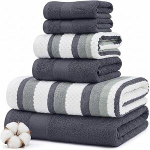 Modern Threads Pax 6-Piece Reversible Yarn Dyed Jacquard Towel Set - Bath Towels, Hand Towels, & Washcloths - Super Absorbent & Quick Dry - 100% Combed Cotton, Denim Modern Threads Pax 6-Piece Reversible Yarn Dyed Jacquard Towel Set - Bath Towels, Hand Towels, & Washcloths - Super Absorbent & Quick Dry - 100% Combed Cotton, Denim