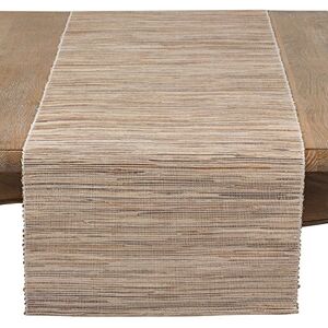 SARO LIFESTYLE 217.N1490B Melaya Collection Shimmering Woven Nubby Table Runner, 100% Water Hyacinth, Natural SARO LIFESTYLE 217.N1490B Melaya Collection Shimmering Woven Nubby Table Runner, 100% Water Hyacinth, Natural