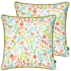 Prestigious Textiles Secret Garden Feather Filled Cushions Twin Pack, Jungle, 43 x 43cm Prestigious Textiles Secret Garden Feather Filled Cushions Twin Pack, Jungle, 43 x 43cm