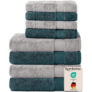 Komfortec Bath Towel Set - Anthracite Gray - 8 pcs Komfortec Bath Towel Set - Anthracite Gray - 8 pcs