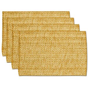 Sweet Home Collection Trends Two Tone 100% Cotton Woven Placemat (4 Pack), 13" x 19", Orange Sweet Home Collection Trends Two Tone 100% Cotton Woven Placemat (4 Pack), 13" x 19", Orange