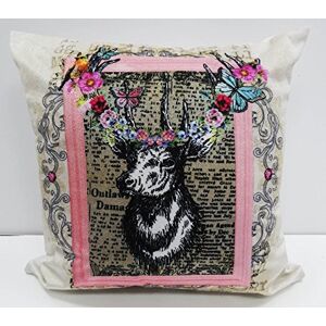 Rapport Home Antique Stag Cushion Cover 43x43cm Rapport Home Antique Stag Cushion Cover 43x43cm