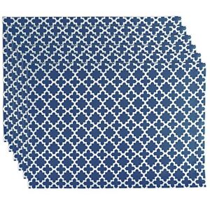 DII Lattice Tabletop Collection, Placemat Set, 13x19, Nautical Blue, 6 Piece DII Lattice Tabletop Collection, Placemat Set, 13x19, Nautical Blue, 6 Piece