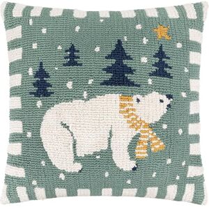 furn. Polar Bear Cushion Cover – Festive Christmas Tufted Textured Decorative Case with Striped Edging (Frosty Blue 45x45cm) furn. Polar Bear Cushion Cover – Festive Christmas Tufted Textured Decorative Case with Striped Edging (Frosty Blue 45x45cm)