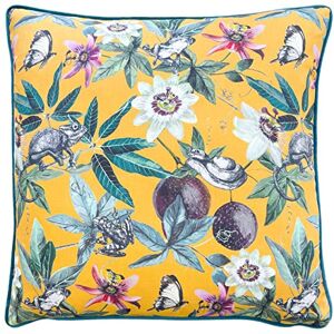 furn. Wylder Tropics Wild Passion Creatures Cushion Cover, Yellow furn. Wylder Tropics Wild Passion Creatures Cushion Cover, Yellow