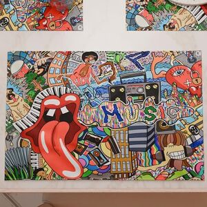 PETTI Artigiani Italiani American Placemats with Digital Print, American Placemats in Fabric and Washable (Set of 6-30 x 45 cm) Murals, 100% Made in Italy PETTI Artigiani Italiani American Placemats with Digital Print, American Placemats in Fabric and Washable (Set of 6-30 x 45 cm) Murals, 100% Made in Italy