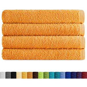 Eiffel Textile Pack of 4 Terry Towels 400 g, 100% Egyptian Cotton, Saffron, Shower 70 x 140 cm Eiffel Textile Pack of 4 Terry Towels 400 g, 100% Egyptian Cotton, Saffron, Shower 70 x 140 cm