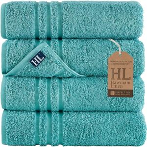 Hammam Linen Teal Turquoise Bath Towels 4-Pack 27x54 Soft and Absorbent, Premium Quality Perfect for Daily Use 100% Cotton Towel Hammam Linen Teal Turquoise Bath Towels 4-Pack 27x54 Soft and Absorbent, Premium Quality Perfect for Daily Use 100% Cotton Towel