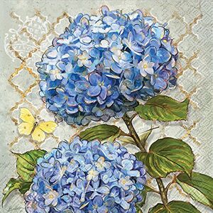 Boston International C783100 20 Count Paper Cocktail Napkins, Blue Heirloom Flowers Boston International C783100 20 Count Paper Cocktail Napkins, Blue Heirloom Flowers